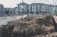 Obras de requalificação do espaço público junto à rotunda da Bela Vista em Mem Martins..
