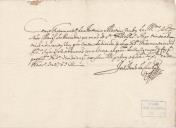 Recibo de pagamento de uma dívida feito por José João da Cunha, testamenteiro de António Martins ao Marquês de Marialva.