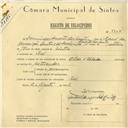 Registo de velocípede de marca Artur e Valadas, com o nº 5905, em nome de Domingos Duarte dos Santos, morador em Ral.