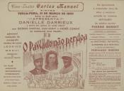 Programa do filme "O Passado Não Perdoa" com a participação de Georges Marchal, Jean Murat e Andrée Clement.