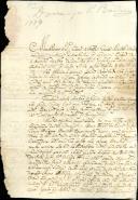 Carta dirigida a Domingos Pires Bandeira proveniente de seu primo que se encontrava em Pernambuco.