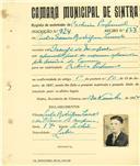 Registo de matricula de cocheiro profissional em nome de Carlos Gomes Rodrigues [...], morador na Granja do Marquês, com o nº de inscrição 924.