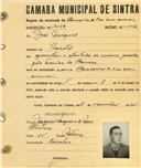 Registo de matricula de carroceiro de 2 ou mais animais em nome de José Marques, morador na Baratã, com o nº de inscrição 2018.