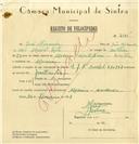 Registo de velocípede de marca E.J.F. com motor Cuciolo, com o nº 6275, em nome de José Miranda, morador em Maceira.
