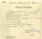 Registo de velocípede de marca Raleigh, com o nº 9964, em nome de Domingos Lavos Fernandes, morador em Pero Pinheiro.