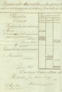 Orçamento da receita e despesa da Junta de Paróquia de Nossa Senhora da Assunção de Colares para o ano económico de 1861 a 1862.