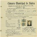 Registo de matricula de velocipedista em nome de Manuel Francisco Henriques, morador no Tojal, com o nº de inscrição 729.