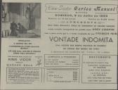 Programa do filme "Vontade Indomita" realizado por King Vidor com a participação de Gary Cooper e Patricia Neal.