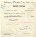 Registo de velocípede de marca Bartolomeu, com o nº 4720, em nome de Francisco Mogo Matias, morador em Quinta da Fonte Longa, Chão de Meninos.