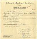 Registo de velocípede com o nº 6943, em nome de Isidro Tomásio Simões, morador em Maceira.