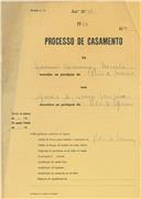 Requerimento para contrair matrimónio de Manuel Domingos Mecela e Maria do Carmo Mimoso, moradores em Rio de Mouro. 
