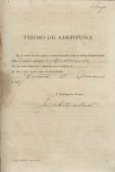 Registo dos termos de enterramentos feitos no cemitério de Montelavar.