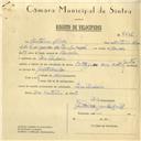 Registo de velocípede de marca Citifix, com o nº 6076, em nome de António Alves, morador em Pero Pinheiro.