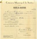 Registo de velocípede de marca Kreidler, com o nº 6720, em nome de Francisco Valentim Tomásio, morador em Morelena.