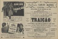 Programa do filme "Traição" realizado por Mitchell Leisen com a participação de Alan Ladd e Wanda Hendrix.