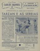 Programa do filme "Tarzan e as Sereias" com a participação de Johnny Weissmuller, Brenda Joyce e Linda Christian.