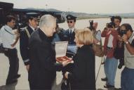 Mário Soares, Presidente da República Portuguesa, na comemoração do aniversário da Base Aérea n.º 1 de Sintra.