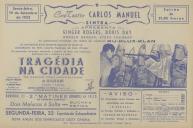 Programa do filme "Tragédia na Cidade" realizado por Stuart Heisler com a participação de Ginger Rogers, Doris Day, Ronald Reagan e Steve Cochran.