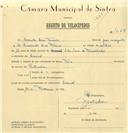Registo de velocípede de marca Faia, com o nº 7668, em nome de Camilo Dias Ferreira, morador em Lourel.