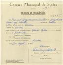 Registo de velocípede de marca Special Cycles, com o nº 8245, em nome de Manuel Jorge das Neves Simões, morador em Queluz.
