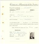 Registo de matricula de velocipedista em nome de José Emílio Ferreira Gonçalves, morador no Algueirão, com o nº de inscrição 6417.