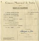 Registo de velocípede com o nº 8075, em nome de Silvino Jacinto da Silva, morador em Cortezia.