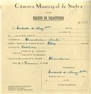 Registo de velocípede de marca Helios, com o nº 7609, em nome de Andrade & Cruz, Lda, morador em Sintra.