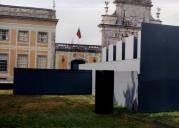 Infraestruturas para as noites de bailado, nos jardins do Hotel Palácio de Seteais.