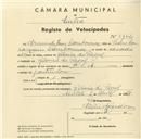 Registo de velocípede de marca B.S.A., com o nº 5172, em nome de Armindo Jesus Cambournac, morador em Ribeira do Papel.