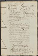 Feito de cível de resíduos de testamento contra António Paulo, morador em Arneiro dos Marinheiros, enquanto testamenteiro de António João Bertollo, morador no mesmo lugar.