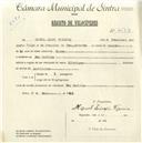 Registo de velocípede de marca Olympique, com o nº 4637, em nome de Miguel Limpo Figueira, morador em Mem Martins.
