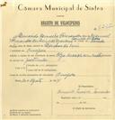 Registo de velocípede de marca Olga com motor, com o nº 7226, em nome de Armando Caneira Fernandes, morador em Assafora.
