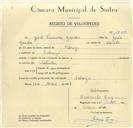 Registo de velocípede com o nº 10081, em nome de João Fernandes Gancho, morador em Sabugo.