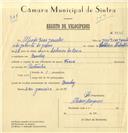 Registo de velocípede com o nº 7535, em nome de Alfredo Dias Janelas, morador em Queluz.