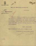 Ofício do Presidente da Comissão Administrativa da Câmara Municipal de Lisboa, ao Administrador do Concelho de Sintra, referente à multa imposta a Heitor Sarmento, 1º sargento da Escola Militar de Aviação.