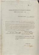 Ordem de cobrança para pagamento de uma licença  passada a João Manuel, morador no Cacém.