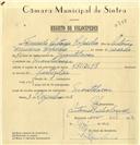 Registo de velocípede de marca Kreidler, com o nº 6738, em nome de Fernando António Capucho, morador em Montelavar.