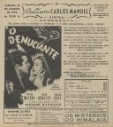 Programa do filme "O Denuciante" realizado por Henry Hathaway com a participação de Victor Mature, Btian Donlevy e Coleen.