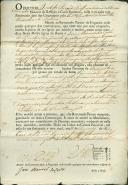 Alvará de casamento passado por José Gonçalves Pereira, ministro da relação e Cúria Patriarcal, a favor de José Manuel da Costa, natural da freguesia de Santa Maria de Martim de Braga e António Maria da freguesia da Terrugem.