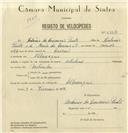 Registo de velocípede com o nº 6887, em nome de António da Conceição Pinto, morador em Albarraque.