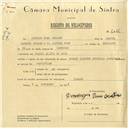 Registo de velocípede de marca Caravela motor Cuciolo Ducati, com o nº 6066, em nome de Alfredo Rosa Cardoso, morador em Quinta do Alto, Penedo.