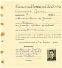 Registo de matricula de carroceiro em nome de Domingos Lourenço Jacinto, morador na Chilreira, com o nº de inscrição 1801.