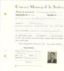 Registo de matricula de velocipedista em nome de Francisco da Luz Anastácio, morador na Assafora, com o nº de inscrição 6562.