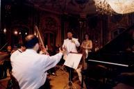 Concerto  com a Orquestra de Câmara Escocesa, durante o festival de música de Sintra, na sala de música do Palácio Nacional de Queluz.