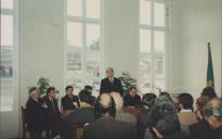 João Justino, Presidente da Câmara Municipal de Sintra, durante a assinatura do protocolo para a construção da Igreja de Santa Maria e São Miguel no Sintra Cinema da Portela.