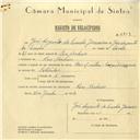 Registo de velocípede de marca Raio com motor Cuciolo, com o nº 5819, em nome de José Augusto da Cunha Júnior, morador em Pero Pinheiro.