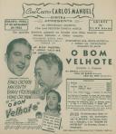 Programa do filme "O Bom Velhote" realizado por David Miller com a participação de Bing Crosby, Ann Blyth, Barry Fitzgerald e Hume Cronyn.