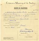Registo de velocípede de marca Super Cicles, com o nº 7826, em nome de Adelaide Aurora de Sousa Machado, moradora em Banzão.
