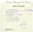 Registo de velocípede de marca Olimpique, com o nº 8573, em nome de José Maria Gomes, morador em Queluz.