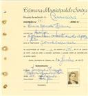 Registo de matricula de carroceiro em nome de Luísa Duarte Franco, moradora na Assafora, com o nº de inscrição 1811.